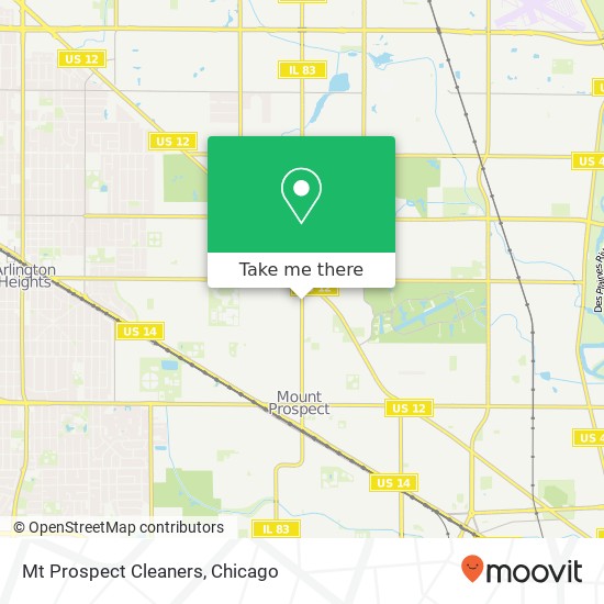 Mt Prospect Cleaners map