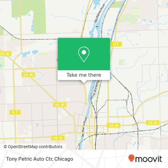 Tony Petric Auto Ctr map