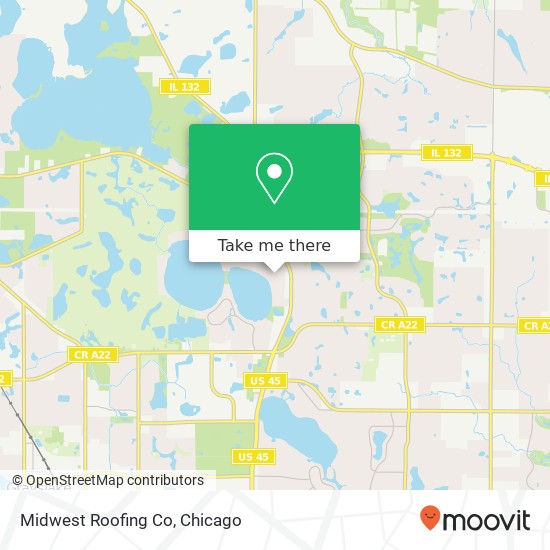 Mapa de Midwest Roofing Co