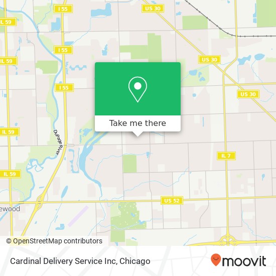 Mapa de Cardinal Delivery Service Inc