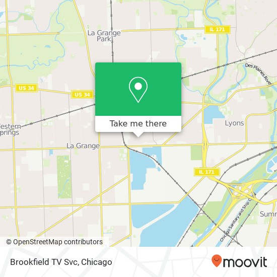 Mapa de Brookfield TV Svc