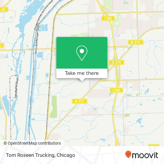 Tom Roseen Trucking map