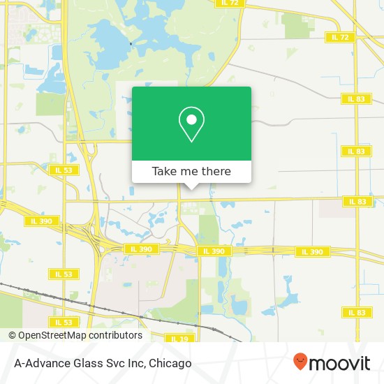 A-Advance Glass Svc Inc map