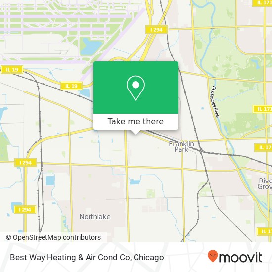 Mapa de Best Way Heating & Air Cond Co