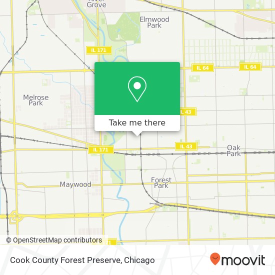 Cook County Forest Preserve map