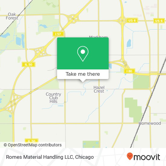 Romes Material Handling LLC map