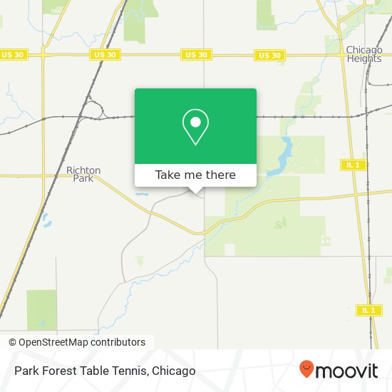 Park Forest Table Tennis map