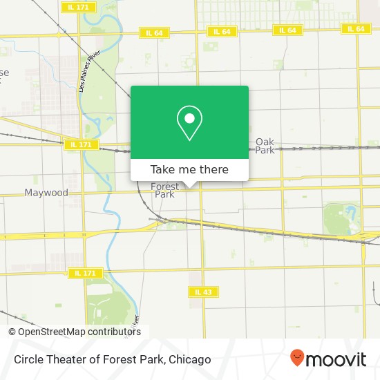 Mapa de Circle Theater of Forest Park