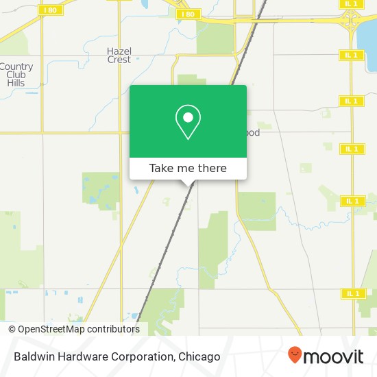 Mapa de Baldwin Hardware Corporation