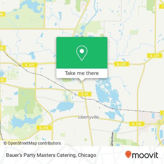 Bauer's Party Masters Catering map