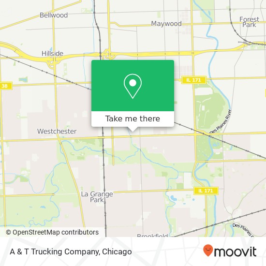 A & T Trucking Company map