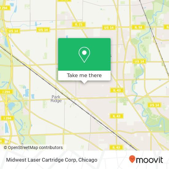 Mapa de Midwest Laser Cartridge Corp