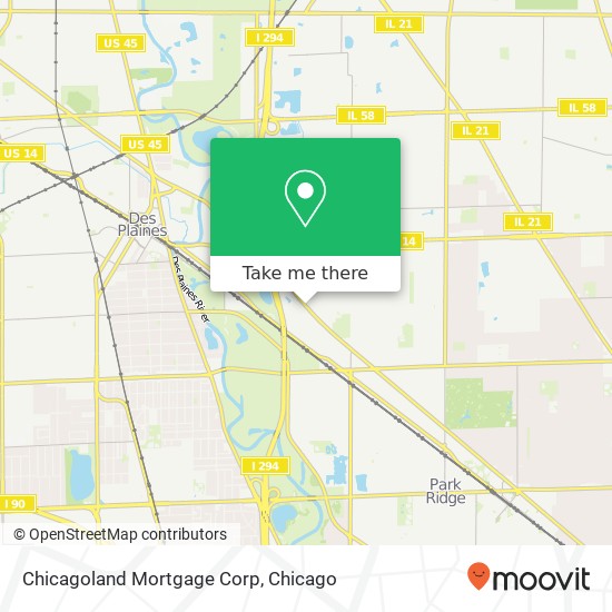 Mapa de Chicagoland Mortgage Corp