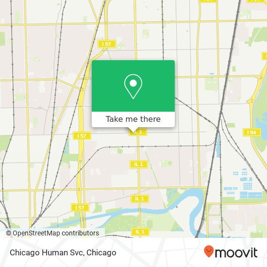 Mapa de Chicago Human Svc