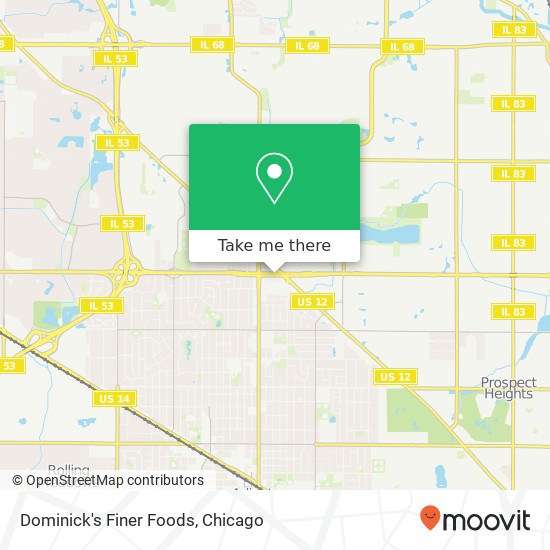 Dominick's Finer Foods map