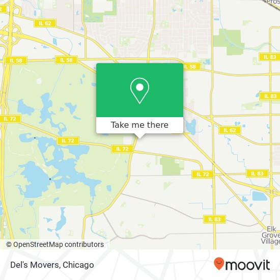 Del's Movers map