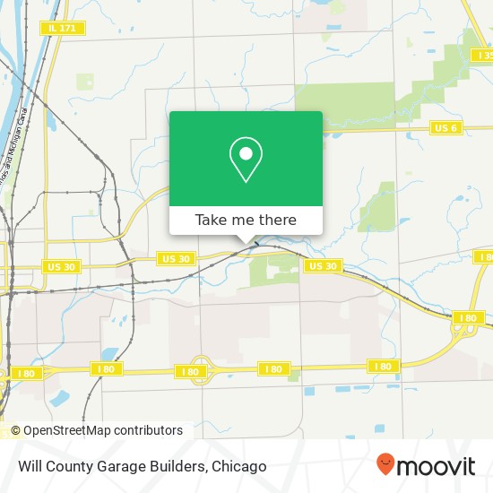 Mapa de Will County Garage Builders