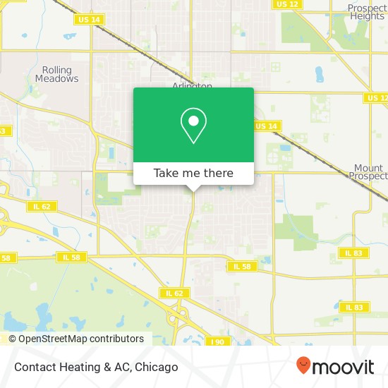 Contact Heating & AC map