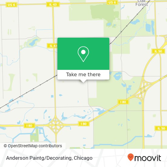 Anderson Paintg/Decorating map