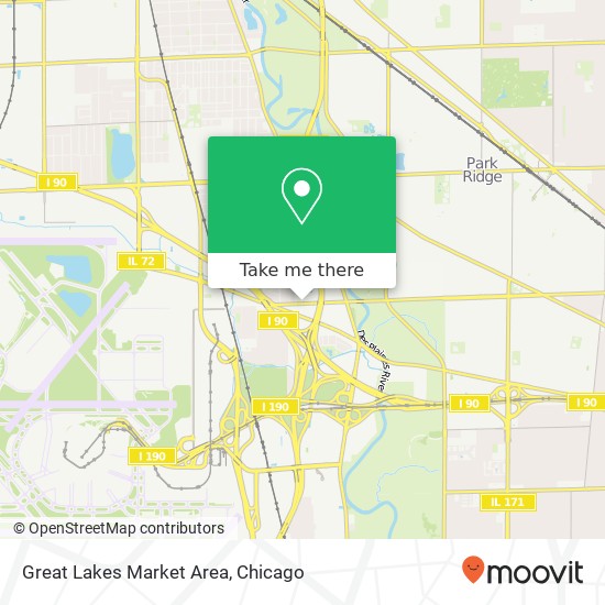 Mapa de Great Lakes Market Area