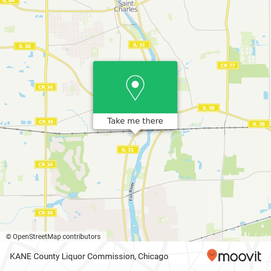 KANE County Liquor Commission map