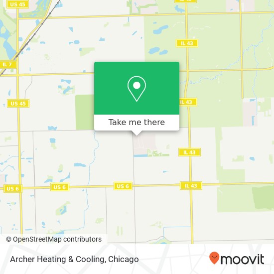 Archer Heating & Cooling map