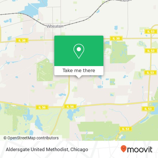 Aldersgate United Methodist map