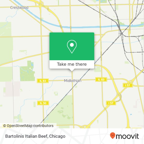 Bartolinis Italian Beef map