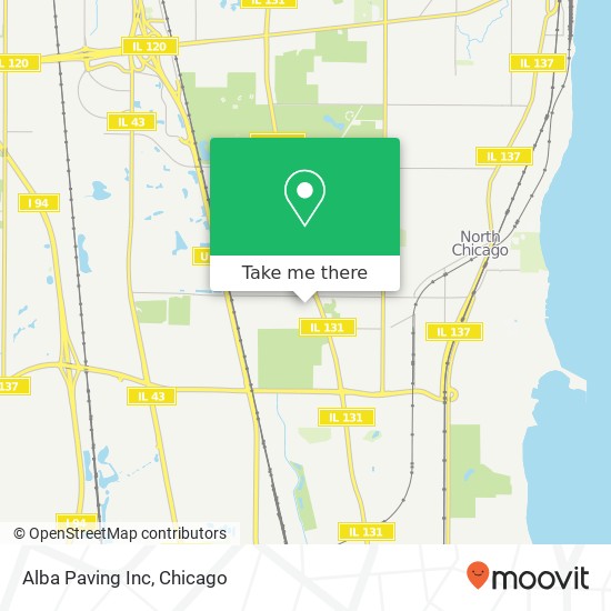 Alba Paving Inc map