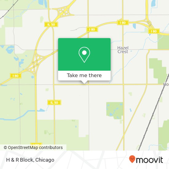 H & R Block map