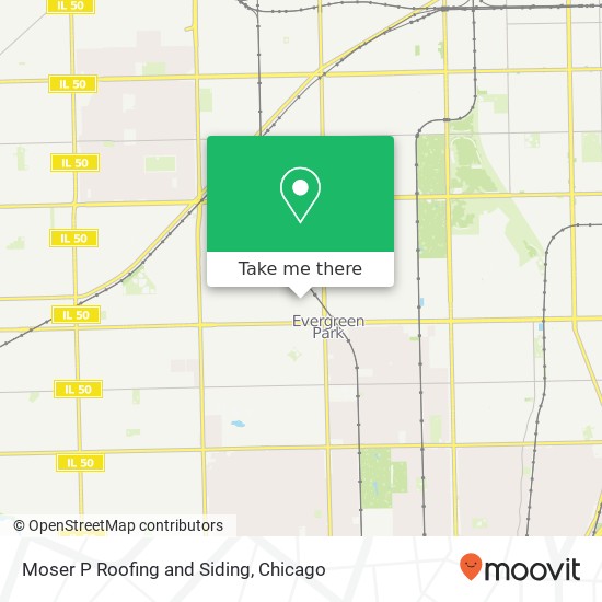 Mapa de Moser P Roofing and Siding