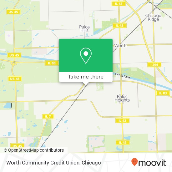 Worth Community Credit Union map