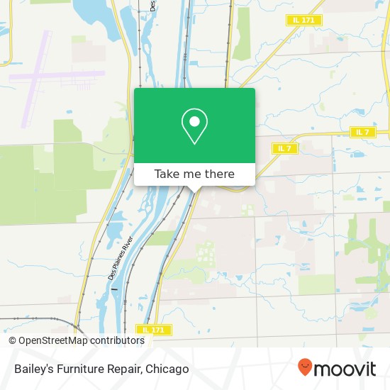 Bailey's Furniture Repair map