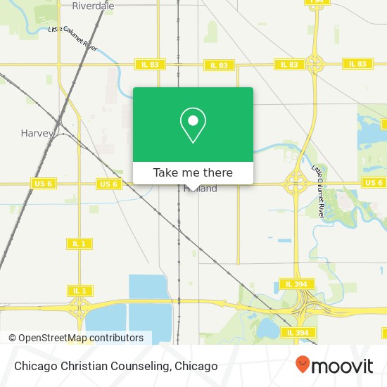 Mapa de Chicago Christian Counseling