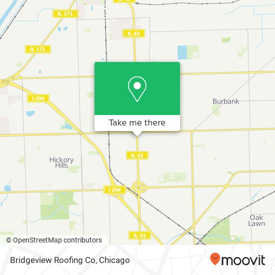 Mapa de Bridgeview Roofing Co