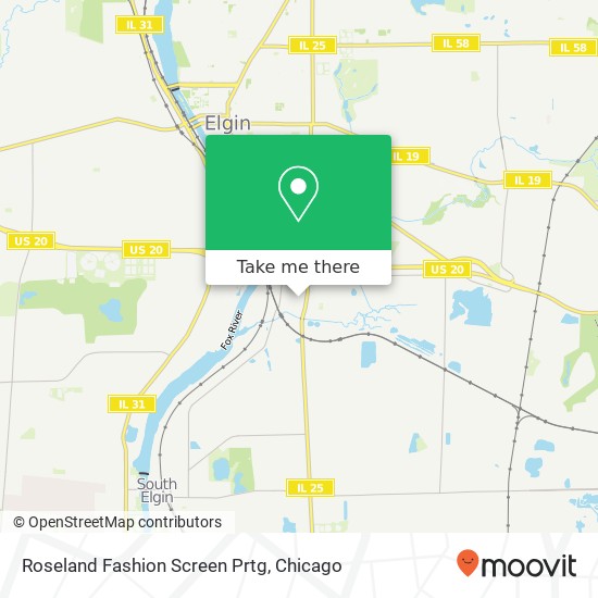 Roseland Fashion Screen Prtg map