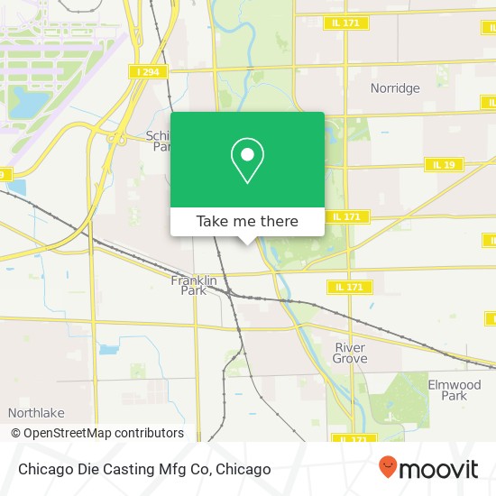 Mapa de Chicago Die Casting Mfg Co