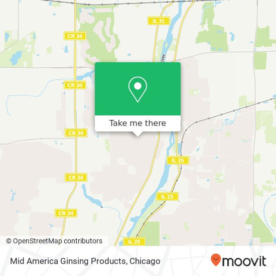 Mid America Ginsing Products map