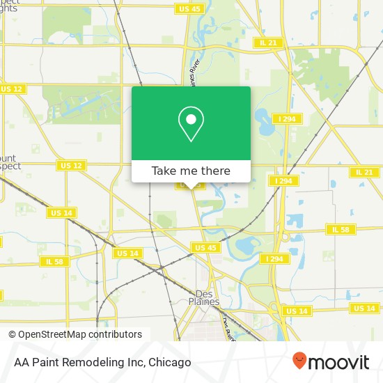 AA Paint Remodeling Inc map