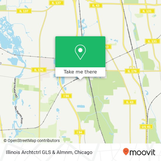 Mapa de Illinois Archtctrl GLS & Almnm