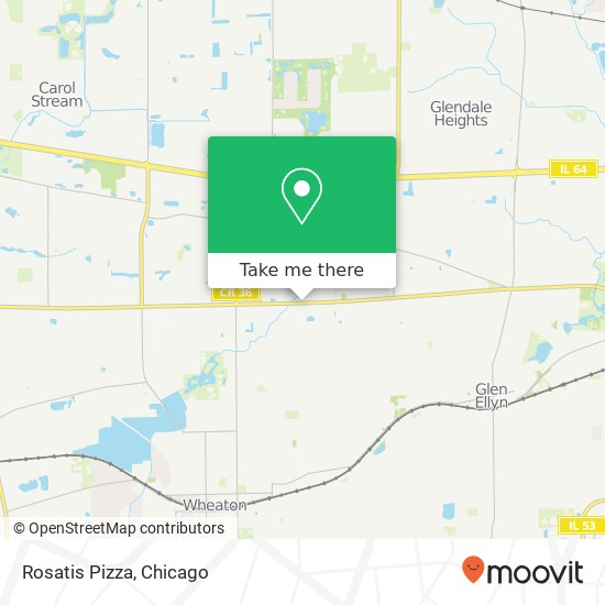 Rosatis Pizza map