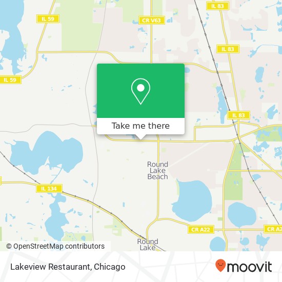 Mapa de Lakeview Restaurant