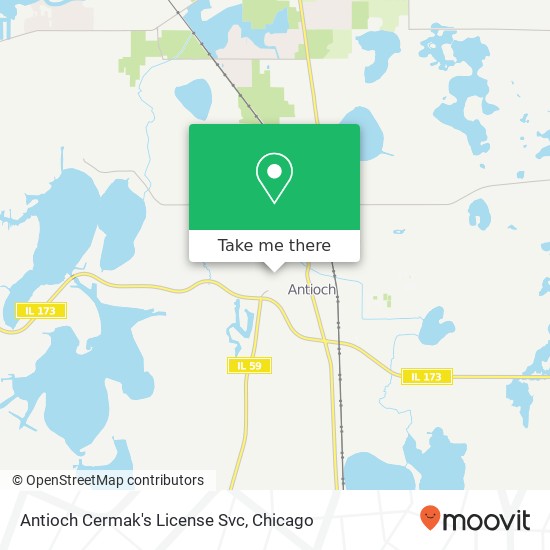 Mapa de Antioch Cermak's License Svc