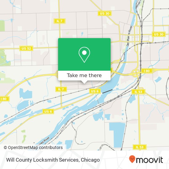 Mapa de Will County Locksmith Services