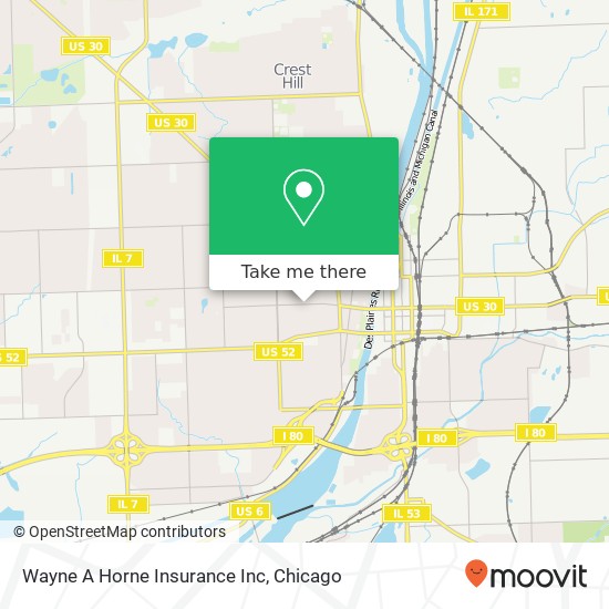 Mapa de Wayne A Horne Insurance Inc