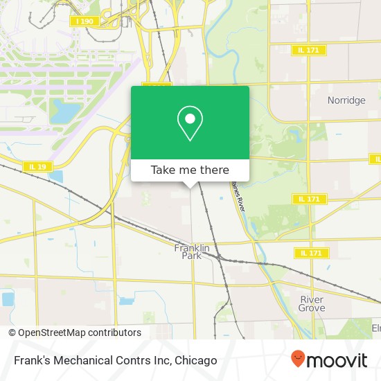 Frank's Mechanical Contrs Inc map