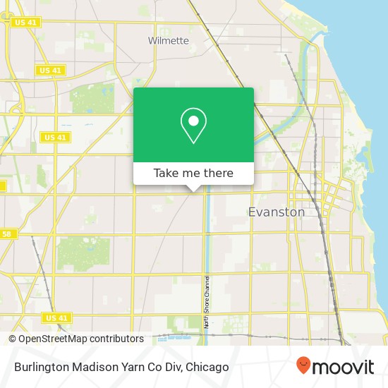 Mapa de Burlington Madison Yarn Co Div