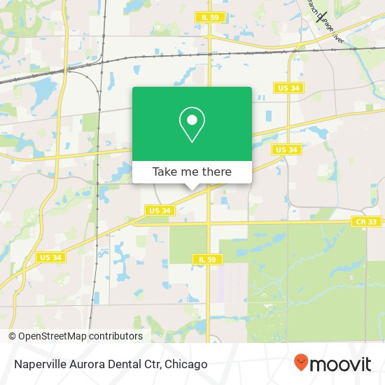 Naperville Aurora Dental Ctr map