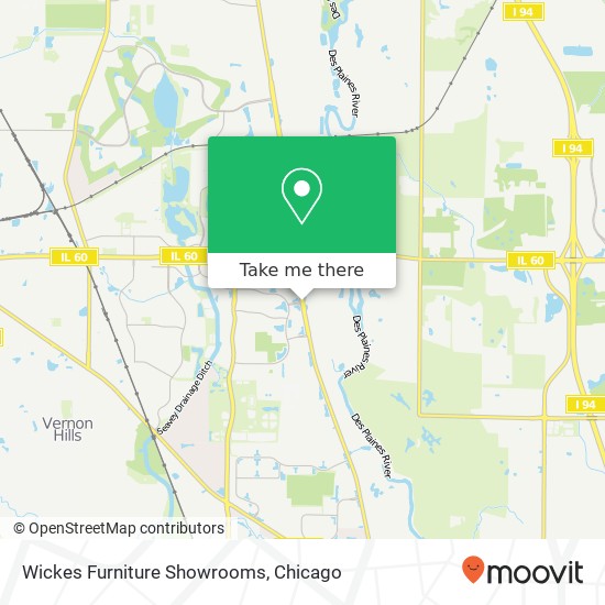 Wickes Furniture Showrooms map