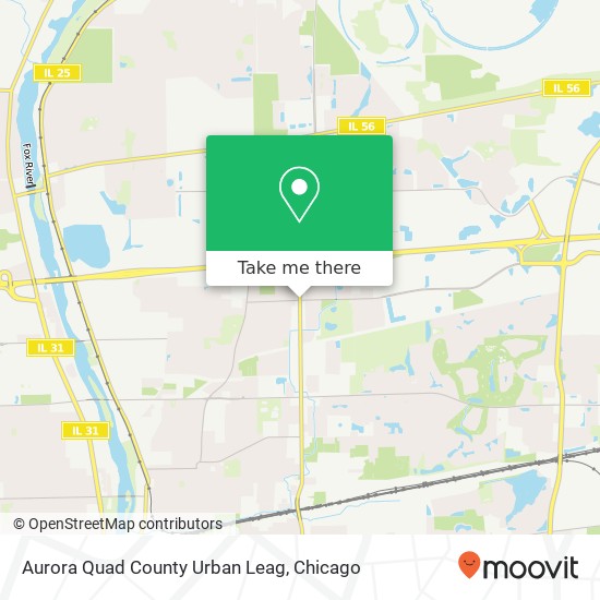 Aurora Quad County Urban Leag map